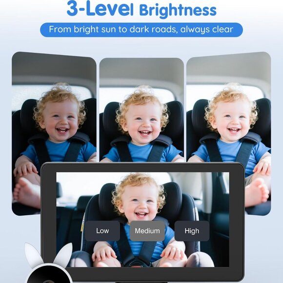 Babyvue BV4 7" Baby Car Camera, IPS 1080P HD Display with AUTO IR Night Vision - Picture 6 of 7